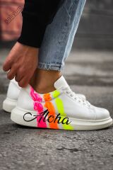 CH254 CBT Pittura Erkek Ayakkabı 501 ALOHA SARI PEMBE BEYAZ